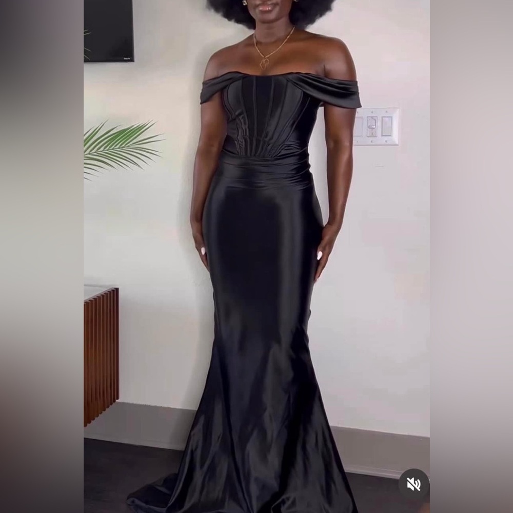 Black floor length gown